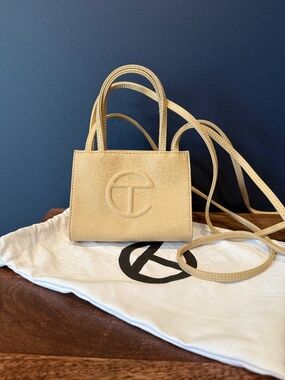 Telfar Small Cream Shopping Bag
